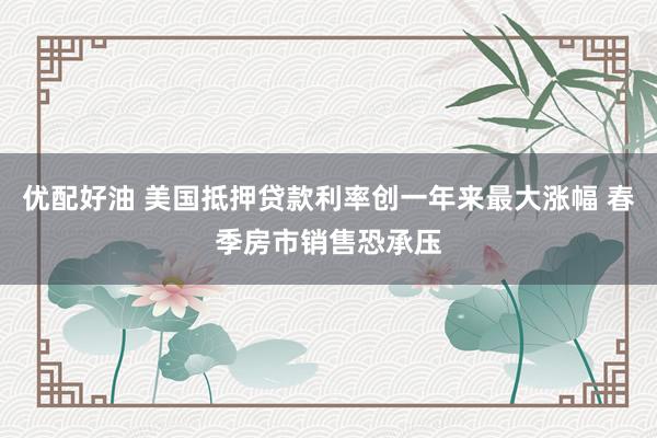 优配好油 美国抵押贷款利率创一年来最大涨幅 春季房市销售恐承压